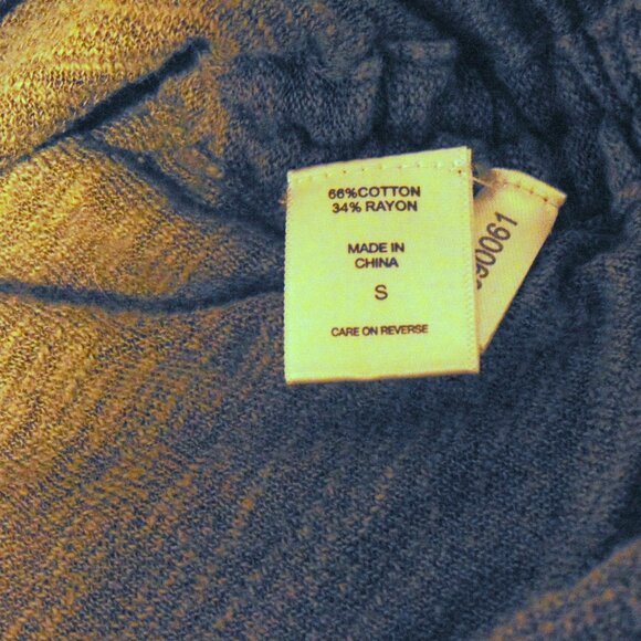 NY & Co. Ruched Drawstring Knit Top S Brown Heathered Minimalist Earthy Neutrals - Picture 5 of 8